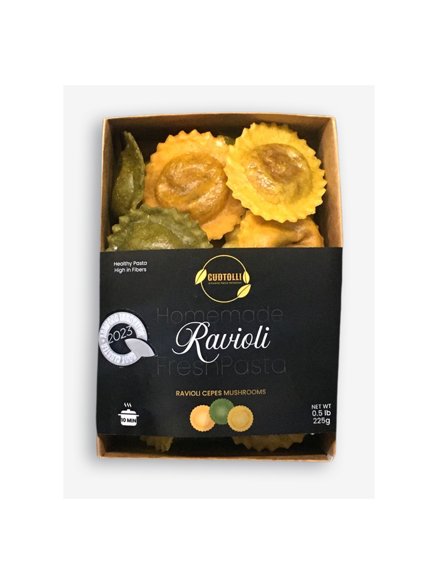 Gudtolli Trio Cepes Mushrooms Parmesan Ravioli Fresh Pasta