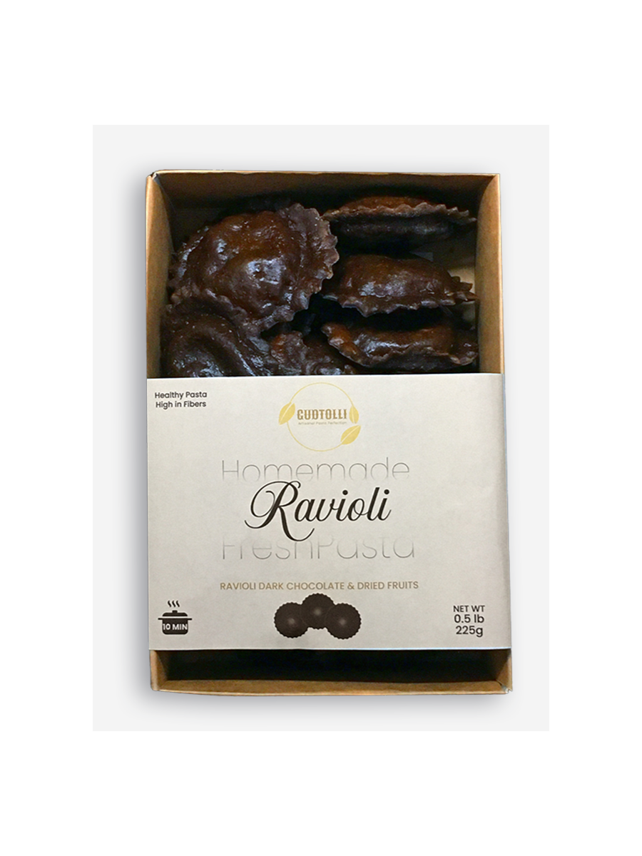 Gudtolli Dark Chocolate Halawa & Peanut Butter Nuts & dried fruits Ravioli Fresh Pasta