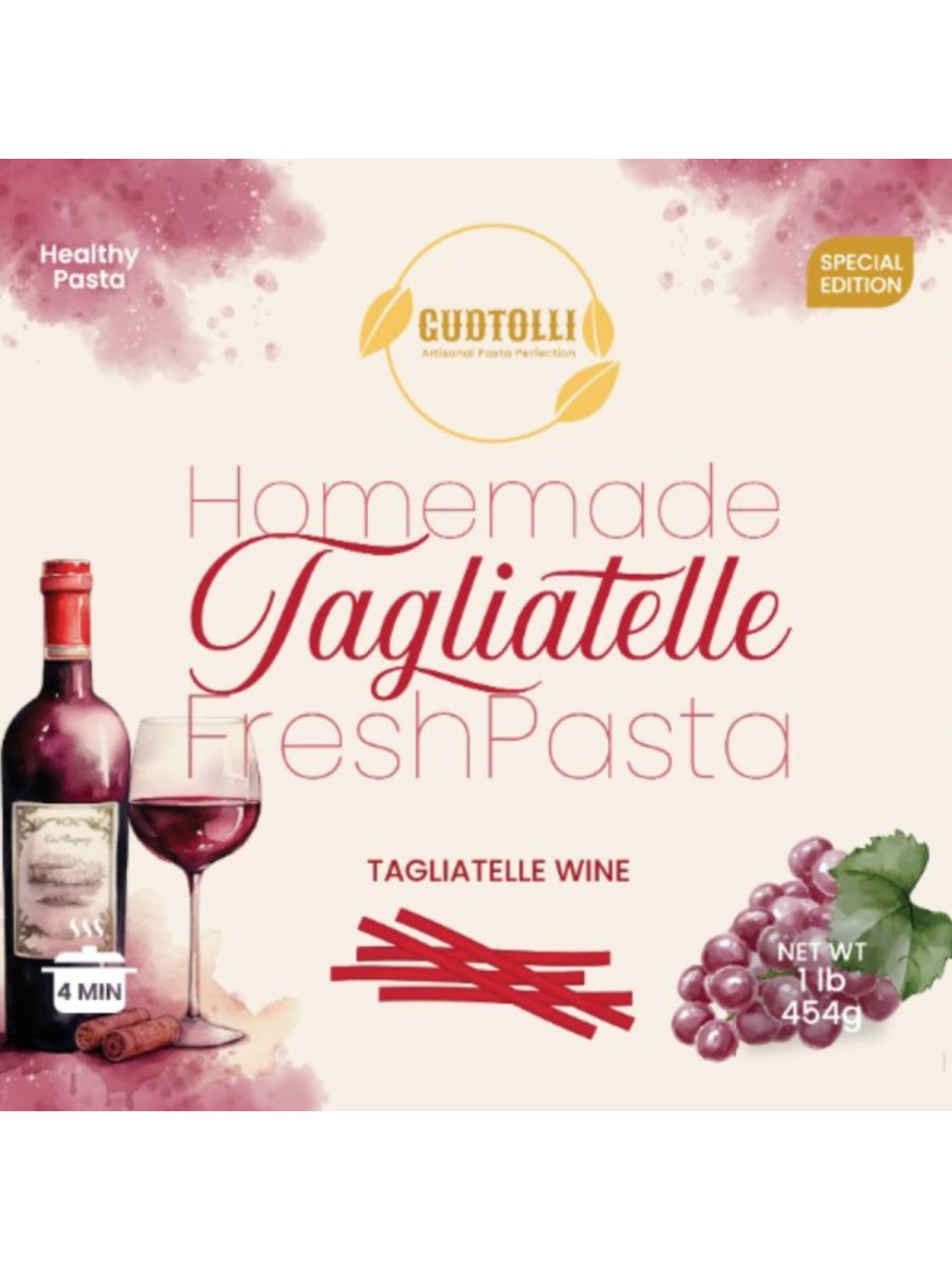Gudtolli Red Wine Tagliatelle Fresh Pasta