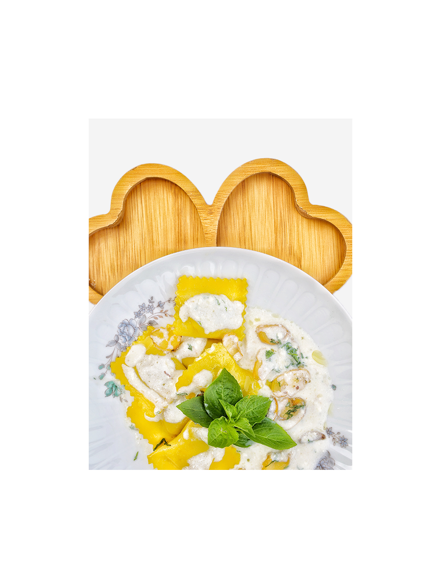 Gudtolli Square Four yellow Cheese Ravioli Fresh Pasta